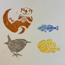 My project for course: Carved Stamps for Illustrated Compositions. Traditional illustration, Arts, Crafts, Fine Arts, and Printing project by Liz Fox - 10.28.2022