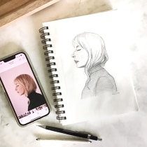 Lindy’s Project: Portrait Sketchbooking: Explore the Human Face. Um projeto de Esboçado, Desenho, Desenho de Retrato, Desenho artístico e Sketchbook de tqww4pz6cg - 16.11.2022