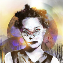 BJORK X ME. Un proyecto de Dibujo, Ilustración digital, Ilustración de retrato, Dibujo de Retrato y Dibujo digital de milatauphotography - 24.11.2022