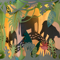 My project in Paper Cutting Illustration: Create Extraordinary Books - Junglebook. Design, Traditional illustration, Editorial Design, Paper Craft, Stor, telling, Bookbinding, Children's Illustration, DIY, and Narrative project by melizadisna - 11.24.2022