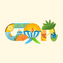 "GOA" A state of India. Lettering, Digital Lettering, T, pograph, and Design project by Ayushi Agrawal - 11.26.2022