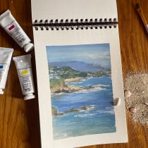 Mi proyecto del curso: Pintura de paisajes con gouache para principiantes. Gouache Painting project by midbgt - 12.30.2022
