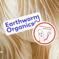 Earthworm Organics Skincare by Rebecca Baird. Direção de arte, Br, ing e Identidade, Design gráfico, e Design de logotipo projeto de Rebecca Baird - 08.01.2023