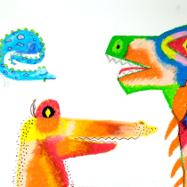 My project for course: Illustration Techniques to Unlock your Creativity. Un proyecto de Diseño, Ilustración, Bellas Artes, Pintura, Creatividad, Creatividad con niños y Sketchbook de meekeetza - 12.01.2023