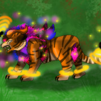 Final Project: Black hole TigerDog. Un proyecto de Diseño de personajes e Ilustración digital de Vlanca - 14.01.2023