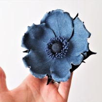My project for course: Floral Textiles: Make 3D Accessories with Denim. Floral, Plant Design, and Textile Design project by Svetlana Faulkner - 01.27.2023