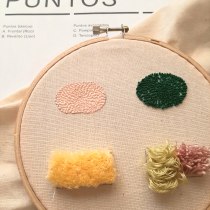 Mi proyecto del curso: Introducción al bordado con aguja mágica. Embroider, Textile Illustration, Punch Needle, and Textile Design project by Camila Riveros - 02.06.2023