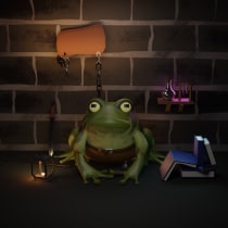 Il mio progetto del corso: fantasy frog. 3D, Character Design, 3D Modeling, 3D Character Design, and 3D Design project by Salvatore Franco - 02.07.2023
