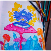 La maga Antheia, experta en aliviar las emociones de las criaturas del bosque.. Un proyecto de Ilustración tradicional, Animación, Diseño de personajes, Bocetado, Dibujo a lápiz, Dibujo y Sketchbook de Mafer Encinas - 13.02.2023
