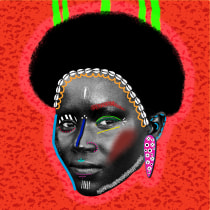 My project for course: African Queen. Un proyecto de Post-producción fotográfica		, Collage, Composición fotográfica y Fotomontaje de kankou - 13.02.2023