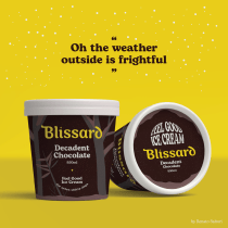 Blissard - Feel Good Ice Cream. Br, ing, Identit, Graphic Design, T, pograph, Stor, telling, T, pograph, and Design project by Renato Nogueira - 02.14.2023