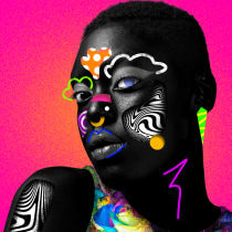 My project for course: Colorful Portrait Design with Photoshop. Un proyecto de Post-producción fotográfica		, Collage, Composición fotográfica y Fotomontaje de Benjamin Ashun Cobbina - 03.03.2023