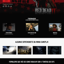 Red Dead Redemption 2. Un proyecto de Diseño Web, Desarrollo Web, CSS, HTML y Diseño de producto digital de Thiago Henrique - 06.03.2023