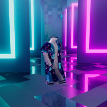 Neon Vibes Streetwear. Animation, Character Animation, 3D Animation, Fashion Design, and 3D Modeling project by onyekweluchinelo01 - 03.06.2023