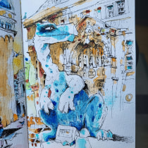My project in Artistic Watercolor Sketching: Dare to Express Your Ideas course. Un proyecto de Ilustración, Bocetado, Creatividad, Dibujo, Pintura a la acuarela y Sketchbook de Lorenzo - 23.10.2021