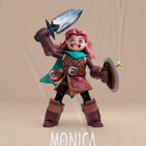 Monica: Modelado profesional de personajes cartoon 3D. 3D, Character Design, Character Animation, 3D Modeling, 3D Character Design, and 3D Design project by Brian Micalucci - 03.20.2023