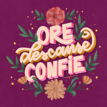 Meu projeto do curso: Lettering digital: combine flores e letras com Procreate. Lettering, and Digital Lettering project by Carina Menozzi - 03.24.2023