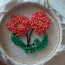 My project for course: Introduction to Punch Needle Embroidery. Embroider, Textile Illustration, Punch Needle, and Textile Design project by Loukia Moussa - 03.27.2023