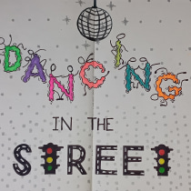 Dancing in the Street: Hand-Lettering Sketchbook: Techniques to Unlock Creativity. Illustration, Sketching, Creativit, Drawing, H, Lettering, and Sketchbook project by Anusia Govender Pillay - 04.02.2023