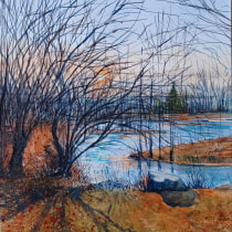 My project for course: Painting Realistic Watercolor Landscapes. Un projet de Beaux Arts, Peinture, Esquisse , Aquarelle et Illustration naturaliste de Anna Wozniak - 09.04.2023