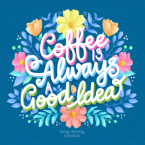 My project for course: Floral Lettering with Procreate. Un proyecto de Lettering y Lettering digital de Holly - 20.04.2023