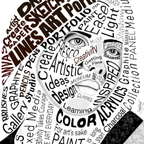 My project for course: Hand-Drawn Typographic Portrait. Traditional illustration, T, pograph, Digital Illustration, and Portrait Illustration project by Sally Van Nuys - 04.23.2023