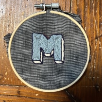 My project for course: Lettering for Embroidered Patches: Make a Wearable Statement. Fashion, Embroider, Sewing, DIY, Upc, cling, and Textile Design project by Silvia Fantini - 05.02.2023