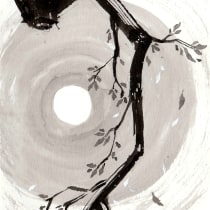 Sol de outono. Ilustração tradicional, Desenho e Ilustração com tinta projeto de Jessica Komori - 04.05.2023