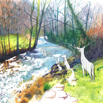 My project for course: Painting Realistic Watercolor Landscapes by Richard Thorn. Un projet de Beaux Arts, Peinture, Esquisse , Aquarelle et Illustration naturaliste de Mertens Guus - 22.05.2023