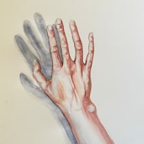My project for course: Illustration of Hands with Expressive Watercolors. Un projet de Peinture, Aquarelle , et Dessin anatomique de Sabine Nimz - 29.05.2023