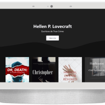 Web de la escritora ficticia Hellen P. Lovecraft. Un proyecto de Diseño Web, Desarrollo Web, CSS, HTML y Diseño de producto digital de Elena Rodríguez - 08.06.2023