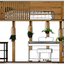 Mi proyecto del curso: Diseño de interiores con madera de inspiración japonesa. Un proyecto de Arquitectura interior, Diseño de interiores, Interiorismo y Diseño de espacios de Bruno Gomez - 21.06.2023