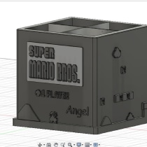 Mi proyecto del curso: Introducción al diseño e impresión en 3D Portalapizes Super Mario. Un projet de 3D, Design industriel, Conception de produits, Modélisation 3D, Conception 3D , et Fabrication numérique de Angel Bermudez - 04.06.2023