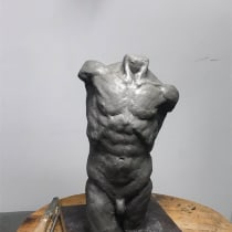 Meu projeto do curso: Modelagem de bustos com argila. Un proyecto de Bellas Artes y Escultura de jackjulios - 10.07.2023