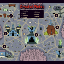 Mi proyecto del curso: Mapas creativos para juegos: Crystal Fields. Ilustração tradicional, Ilustração digital e Ilustração editorial projeto de Roberto Ruano Muñoz - 20.07.2023