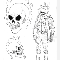 Ghost Rider . Ilustração tradicional, Comic, Desenho a lápis, e Desenho projeto de Nico Benitez - 28.07.2023