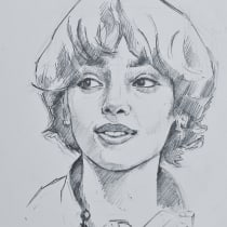 My project for course: Portrait Sketchbooking: Explore the Human Face. Projekt z dziedziny Sketching,  R, sunek, Portret,  R, sunek art, st, czn i Sketchbook użytkownika Darshan V Sharma - 03.08.2023