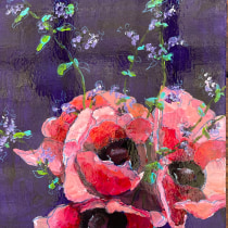 Mijn project van de cursus: Acrylschilderijen met bloemen en planten. Un proyecto de Bellas Artes, Pintura, Pintura acrílica e Ilustración botánica de Marielle Poelen - 14.08.2023