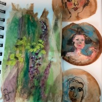 My project for course: The Art of Tea Bag Painting. Artes plásticas, Pintura, Pintura em aquarela, e Pintura guache projeto de pjke1022 - 14.08.2023