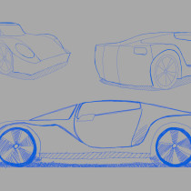 Mi proyecto del curso: Diseño de automóviles: el boceto del HIVOLT. Design, Industrial Design, Product Design, and Sketching project by Aarón Muñiz Ordóñez - 08.23.2023