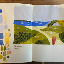 Mon projet du cours : Illustration de carnets de voyage à la gouache. Een project van Schilderij,  Tekening, Sketchbook y Schilderen met gouache van mristord - 25.08.2023