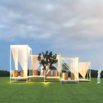 Concurso de Arquitectura Efímera con Andamios. Un proyecto de Instalaciones, Retail Design y Diseño de espacios de Italo Serruto Olguín - 07.09.2023