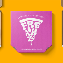 'Freakza' Pizza by Carolyn Tubekis. Ilustração tradicional, Direção de arte, Br, ing e Identidade, e Design gráfico projeto de ctubekis - 06.09.2023