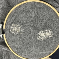 Mi proyecto del curso: Bordado: reparación de prendas. Fashion, Embroider, Sewing, DIY, Upc, cling, and Textile Design project by Ana Quevedo - 09.22.2023
