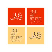 My project for course: Visual Identity Design for Jane Art Studio. Un projet de Br, ing et identité, Design graphique, Création de logos , et Conception numérique de Kirill Kuznetsov - 04.10.2023