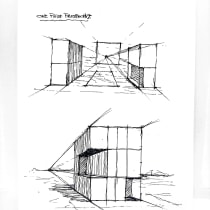 My project for course: Architectural Sketching: Thinking with Pen and Paper. Architecture, Sketching, Drawing, Architectural Illustration, Sketchbook, and Spatial Design project by Marwan Marar - 10.11.2023