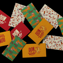 Don Lobo Restaurante Local Identidad visual para proyectos de alimentación. Art Direction, Br, ing, Identit, Graphic Design, Packaging, and Logo Design project by Nicole Reza - 10.16.2023