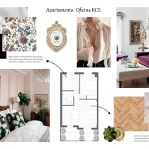Mi proyecto del curso: Apartamento-Oficina RCE. Un proyecto de Diseño de interiores, Decoración de interiores, Interiorismo, Teoría del color y Diseño de espacios de Lydia Pérez - 22.10.2023