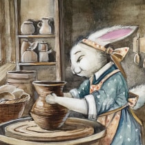 My project for course: Animal Characters in Watercolor for Children’s Books. Traditional illustration, Fine Arts, Painting, Drawing, Watercolor Painting, Children's Illustration, and Narrative project by Sabina Magomedova - 11.23.2023