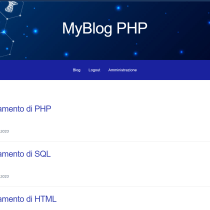 MyBlog PHP. Programming, IT, Web Development, and Digital Product Development project by Federico Fiaschi - 11.24.2023